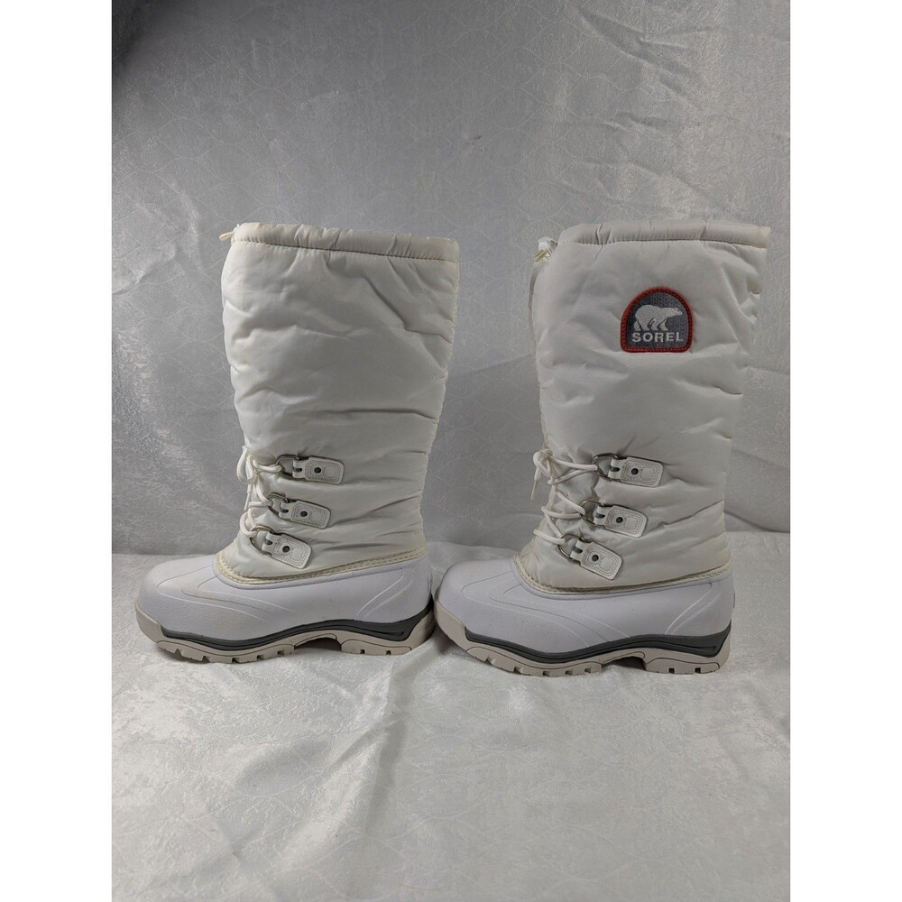 Sorel Snowlion XT Women's Size 11 White Insulated Tall Snow Boots Omni-Heat - Picture 5 of 8